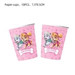 Paw Patrol Pink Birthday Party Decorations Skye Paw Balloon cup Disposable Tableware Backdrop Paw Patrol party favors Supplies