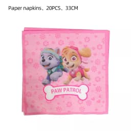 Paw Patrol Pink Birthday Party Decorations Skye Paw Balloon cup Disposable Tableware Backdrop Paw Patrol party favors Supplies