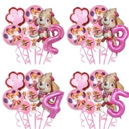 Paw Patrol Pink Birthday Party Decorations Skye Paw Balloon cup Disposable Tableware Backdrop Paw Patrol party favors Supplies