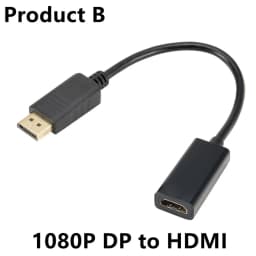 4K DP to HDMI-compatible Adapter Converter DisplayPort to HDMI Cable DP Male to HDMI Female HD TV Video Audio Adapter For PC TV