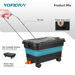 YOFIDRA 3500W 200Bar Brushless High Pressure Car Wash Washer Gun Cordless Generator Cleaning Machine For Makita 21V Battery Pin