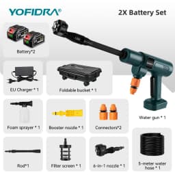 YOFIDRA 3500W 200Bar Brushless High Pressure Car Wash Washer Gun Cordless Generator Cleaning Machine For Makita 21V Battery Pin