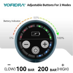YOFIDRA 3500W 200Bar Brushless High Pressure Car Wash Washer Gun Cordless Generator Cleaning Machine For Makita 21V Battery Pin