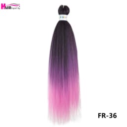 Easy Braids 26Inch Synthetic Jumbo Braids Hair Extensions Ombre Colorful Braiding Hair Pre Stretched Hair Expo City