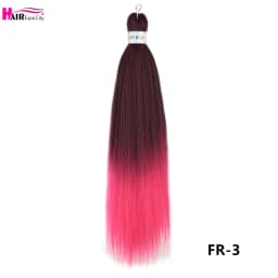 Easy Braids 26Inch Synthetic Jumbo Braids Hair Extensions Ombre Colorful Braiding Hair Pre Stretched Hair Expo City
