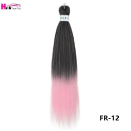 Easy Braids 26Inch Synthetic Jumbo Braids Hair Extensions Ombre Colorful Braiding Hair Pre Stretched Hair Expo City