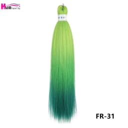 Easy Braids 26Inch Synthetic Jumbo Braids Hair Extensions Ombre Colorful Braiding Hair Pre Stretched Hair Expo City