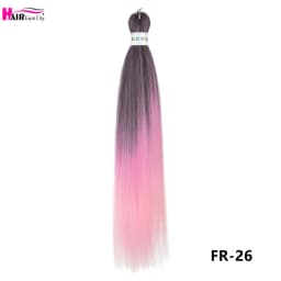 Easy Braids 26Inch Synthetic Jumbo Braids Hair Extensions Ombre Colorful Braiding Hair Pre Stretched Hair Expo City
