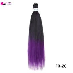 Easy Braids 26Inch Synthetic Jumbo Braids Hair Extensions Ombre Colorful Braiding Hair Pre Stretched Hair Expo City