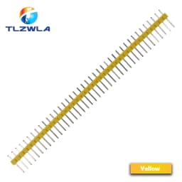10PCS 1X40Pin Breakable Pin Header 2.54mm Single Row Male Header Connector PCB Pin Strip for Arduino Yellow/Green/White/Black