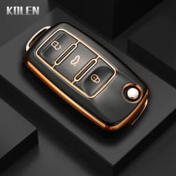 TPU Car Key Case Cover Holder Shell For VW Volkswagen Polo Golf Passat Beetle Caddy Tiguan Skoda Octavia Kodiaq Seat Leon Altea