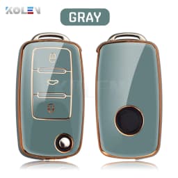 TPU Car Key Case Cover Holder Shell For VW Volkswagen Polo Golf Passat Beetle Caddy Tiguan Skoda Octavia Kodiaq Seat Leon Altea