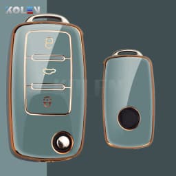 TPU Car Key Case Cover Holder Shell For VW Volkswagen Polo Golf Passat Beetle Caddy Tiguan Skoda Octavia Kodiaq Seat Leon Altea