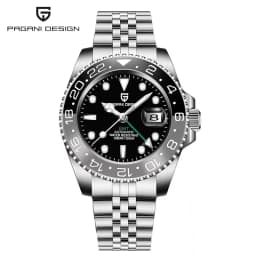 PAGANI DESIGN PD-1662 Luxury GMT Men Mechanical Wristwatch Sapphire Glass Stainless Steel 100M Waterproof Automatic Watches