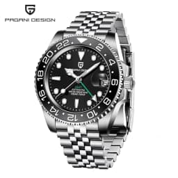 PAGANI DESIGN PD-1662 Luxury GMT Men Mechanical Wristwatch Sapphire Glass Stainless Steel 100M Waterproof Automatic Watches