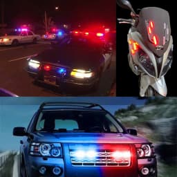 2Pcs LED Lights Car Strobe Signal Lights Strobe Safety Signal Lamp Assembly 12V Car Motorcycles Flasher Auto Accessories