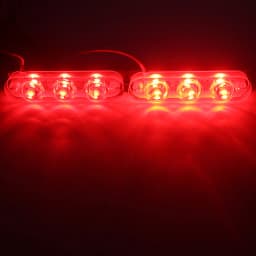 2Pcs LED Lights Car Strobe Signal Lights Strobe Safety Signal Lamp Assembly 12V Car Motorcycles Flasher Auto Accessories