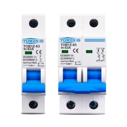 TOMZN 1P 2P DC MCB 6KA 500V Mini Circuit Breaker 3A 6A 10A 16A 20A 25A 32A 40A 50A 63A Y Connection
