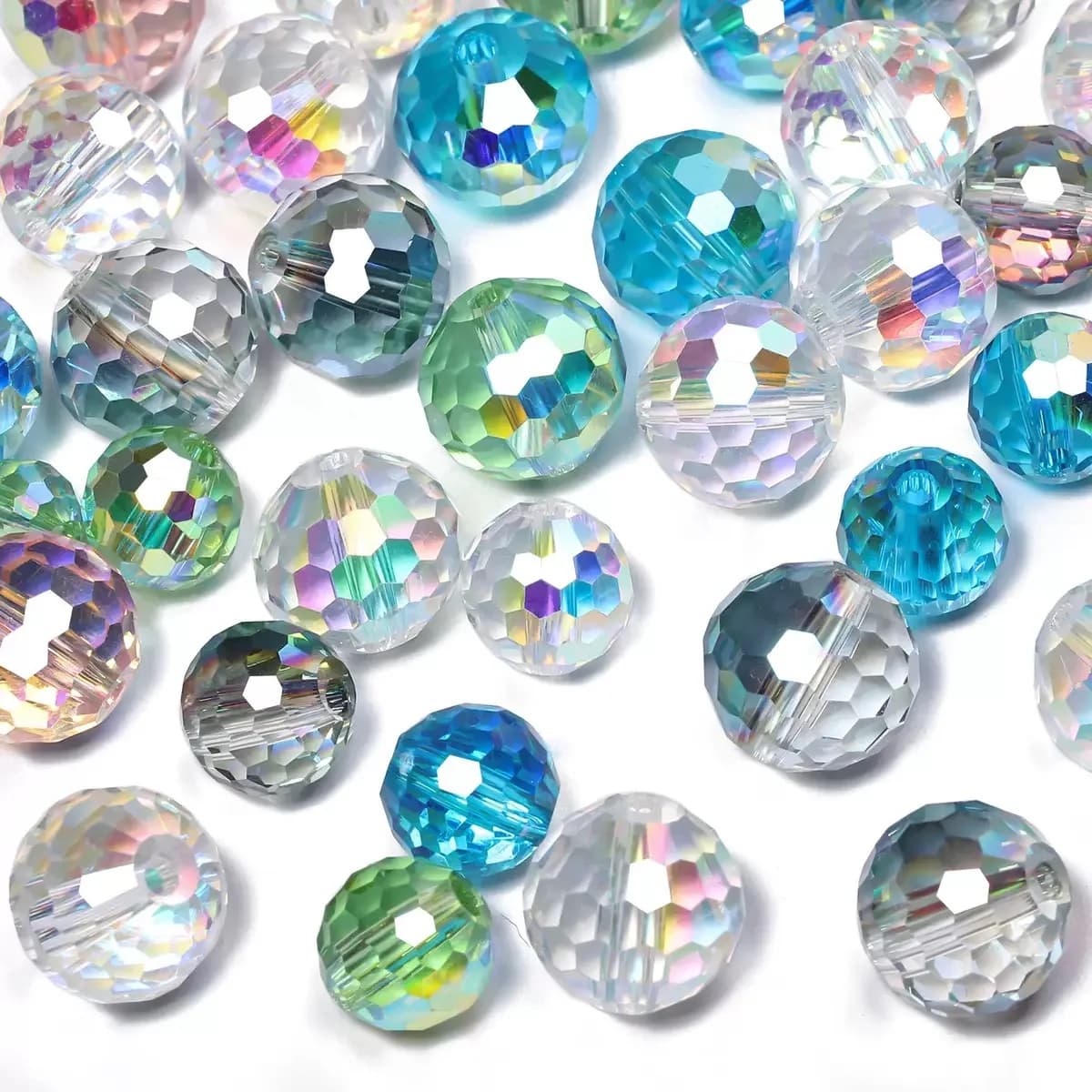 Austria 96-Face Transparent Ball Bead Crystal Glass Loose Beads for Jewelry Making DIY Bracelet Necklace Earrings 6/8/10mm 50pcs