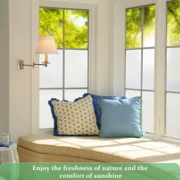 Matte Frosted Window Film Privacy Sun Blocking Self Adhesive Window Covering Opaque Vinyl Glass Film for Bathroom Office