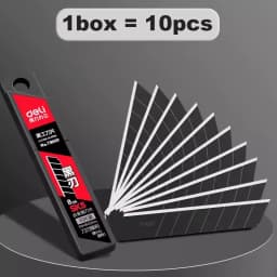 Deli 30/50/100pcs Knife Blade 9mm 18mm SK5 Metal Blades for Home School Supplies Art Craft Paper Box Cutting Utility Knife Tool
