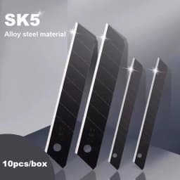 Deli 30/50/100pcs Knife Blade 9mm 18mm SK5 Metal Blades for Home School Supplies Art Craft Paper Box Cutting Utility Knife Tool