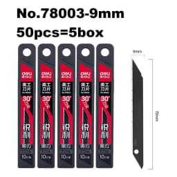 Deli 30/50/100pcs Knife Blade 9mm 18mm SK5 Metal Blades for Home School Supplies Art Craft Paper Box Cutting Utility Knife Tool
