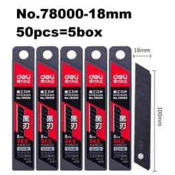 Deli 30/50/100pcs Knife Blade 9mm 18mm SK5 Metal Blades for Home School Supplies Art Craft Paper Box Cutting Utility Knife Tool