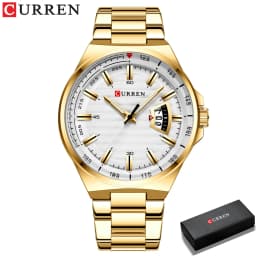CURREN Man Brand Luxury Watch Stainless Steel Band Quartz Wristwatch Auto Date Clock Male with Box