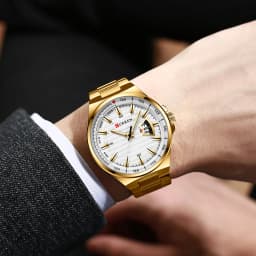 CURREN Man Brand Luxury Watch Stainless Steel Band Quartz Wristwatch Auto Date Clock Male with Box