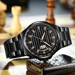CURREN Man Brand Luxury Watch Stainless Steel Band Quartz Wristwatch Auto Date Clock Male with Box