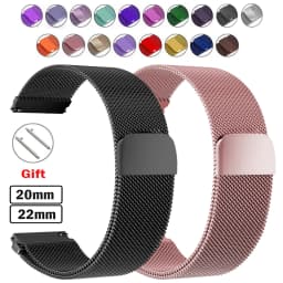 22mm 20mm Milanese loop band for Samsung Galaxy Watch 7-FE-5-pro-6-4-Classic Metal magnetic bracelet Huawei GT 5-4-3-2-2e strap