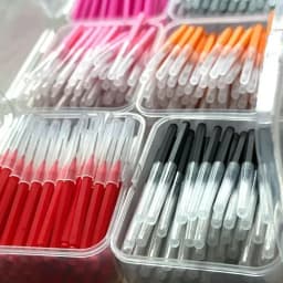 80/160 Pcs/Box I-type push pull interdental brush 0.6-1.5Mm Cleaning Between Teeth Oral Care Orthodontic I Shape Tooth Floss