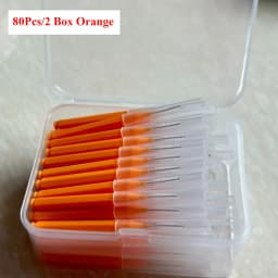 80/160 Pcs/Box I-type push pull interdental brush 0.6-1.5Mm Cleaning Between Teeth Oral Care Orthodontic I Shape Tooth Floss