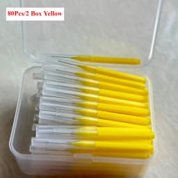 80/160 Pcs/Box I-type push pull interdental brush 0.6-1.5Mm Cleaning Between Teeth Oral Care Orthodontic I Shape Tooth Floss