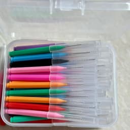 80/160 Pcs/Box I-type push pull interdental brush 0.6-1.5Mm Cleaning Between Teeth Oral Care Orthodontic I Shape Tooth Floss
