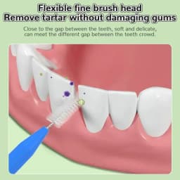 80/160 Pcs/Box I-type push pull interdental brush 0.6-1.5Mm Cleaning Between Teeth Oral Care Orthodontic I Shape Tooth Floss