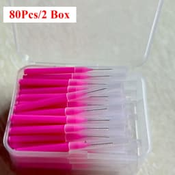 80/160 Pcs/Box I-type push pull interdental brush 0.6-1.5Mm Cleaning Between Teeth Oral Care Orthodontic I Shape Tooth Floss