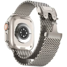 Titanium Band for Apple Watch Ultra 3 4 49mm 44 45 46mm 40 41 Series 12 10 Natural Milanese Loop IWatch Secure Parachute Buckle