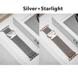 Titanium Band for Apple Watch Ultra 3 4 49mm 44 45 46mm 40 41 Series 12 10 Natural Milanese Loop IWatch Secure Parachute Buckle