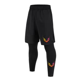 Men's 2 In1 Compression Sport Pants Quick Dry Training Athletic Pants Male Gym Fitness Jogging Running Workout Trousers