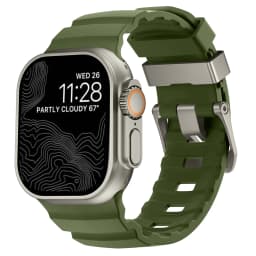 Sport Silicone Band For Apple Watch Ultra 2 10 9 8 7 6 SE 5 4 Titanium Metal Bracelet Strap For iWatch 42mm 44mm 45mm 46mm 49mm