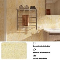 Tile Stickers Waterproof and Oil-proof Kitchen High Temperature Resistant Renovation Self-adhesive Cabinet Countertop Wallpaper
