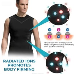 Men's Slimming Vest Ionic Compression Shirt Ice-Silk Cooling Body Shaper Tank Top Tummy Control Quick-Dry Fitness Shirts
