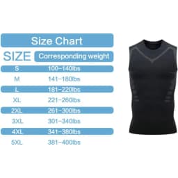 Men's Slimming Vest Ionic Compression Shirt Ice-Silk Cooling Body Shaper Tank Top Tummy Control Quick-Dry Fitness Shirts