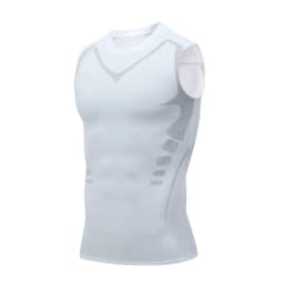 Men's Slimming Vest Ionic Compression Shirt Ice-Silk Cooling Body Shaper Tank Top Tummy Control Quick-Dry Fitness Shirts