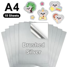 100% Transparent Printable Vinyl Sticker Paper Self-adhesive 10 Sheets A4 Glossy White Copy Paper DIY Labels for Inkjet Printer