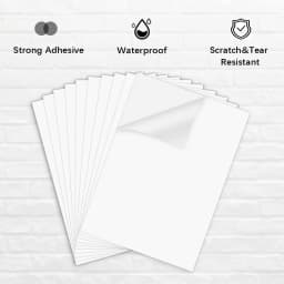 100% Transparent Printable Vinyl Sticker Paper Self-adhesive 10 Sheets A4 Glossy White Copy Paper DIY Labels for Inkjet Printer