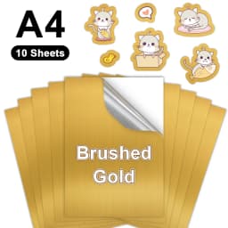 100% Transparent Printable Vinyl Sticker Paper Self-adhesive 10 Sheets A4 Glossy White Copy Paper DIY Labels for Inkjet Printer
