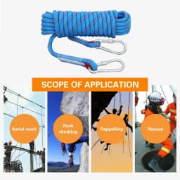15M/25M/35M Outdoor Static Rope Tomshoo 10mm Climbing Rope for Fire Rescue Safety Escape Climbing Attachment Rugged and Safe